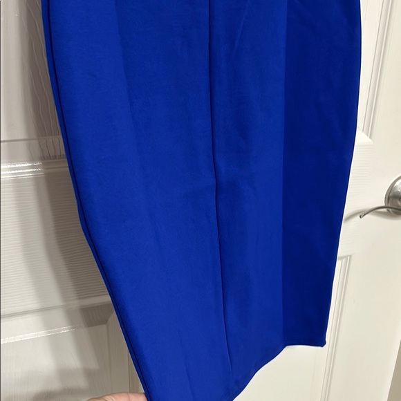 Rolla Coster Royal Blue Bodycon Midi Dress Curvy V-Neck - Picture 8 of 11